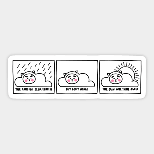 The sun will shine again - panel Sticker